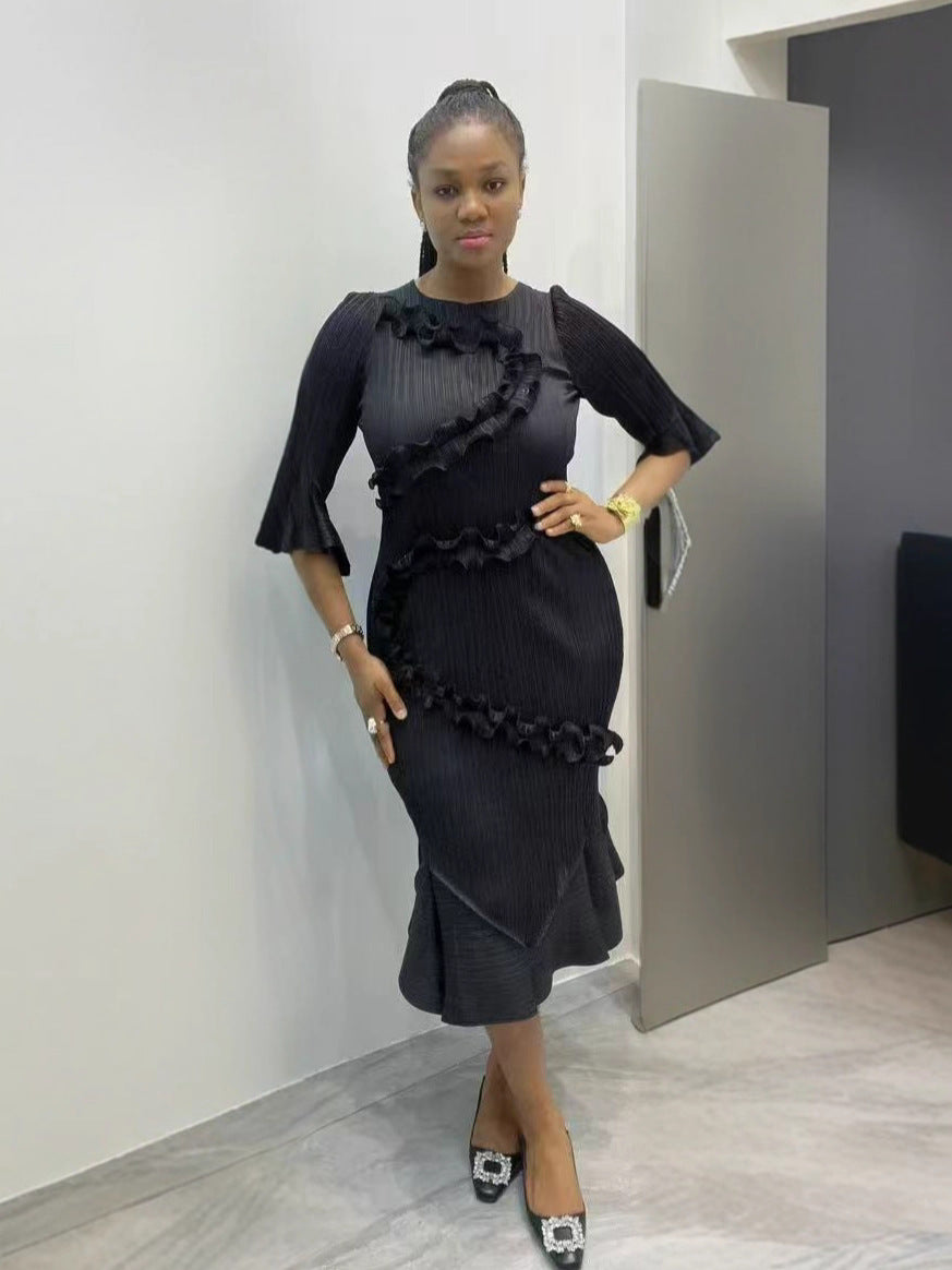 Plus Size African Print Mermaid Elegant Chic Dress 4