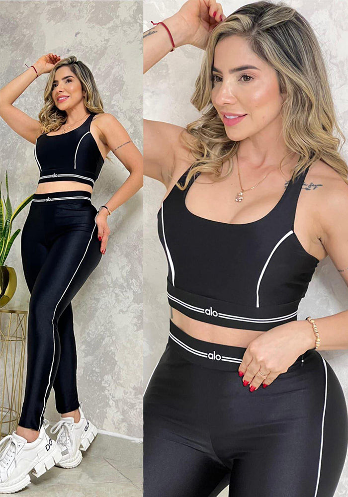 Summer Yoga Fitness High-Waist Seamless Training Set High-Stretch Yoga Tank & Pants set