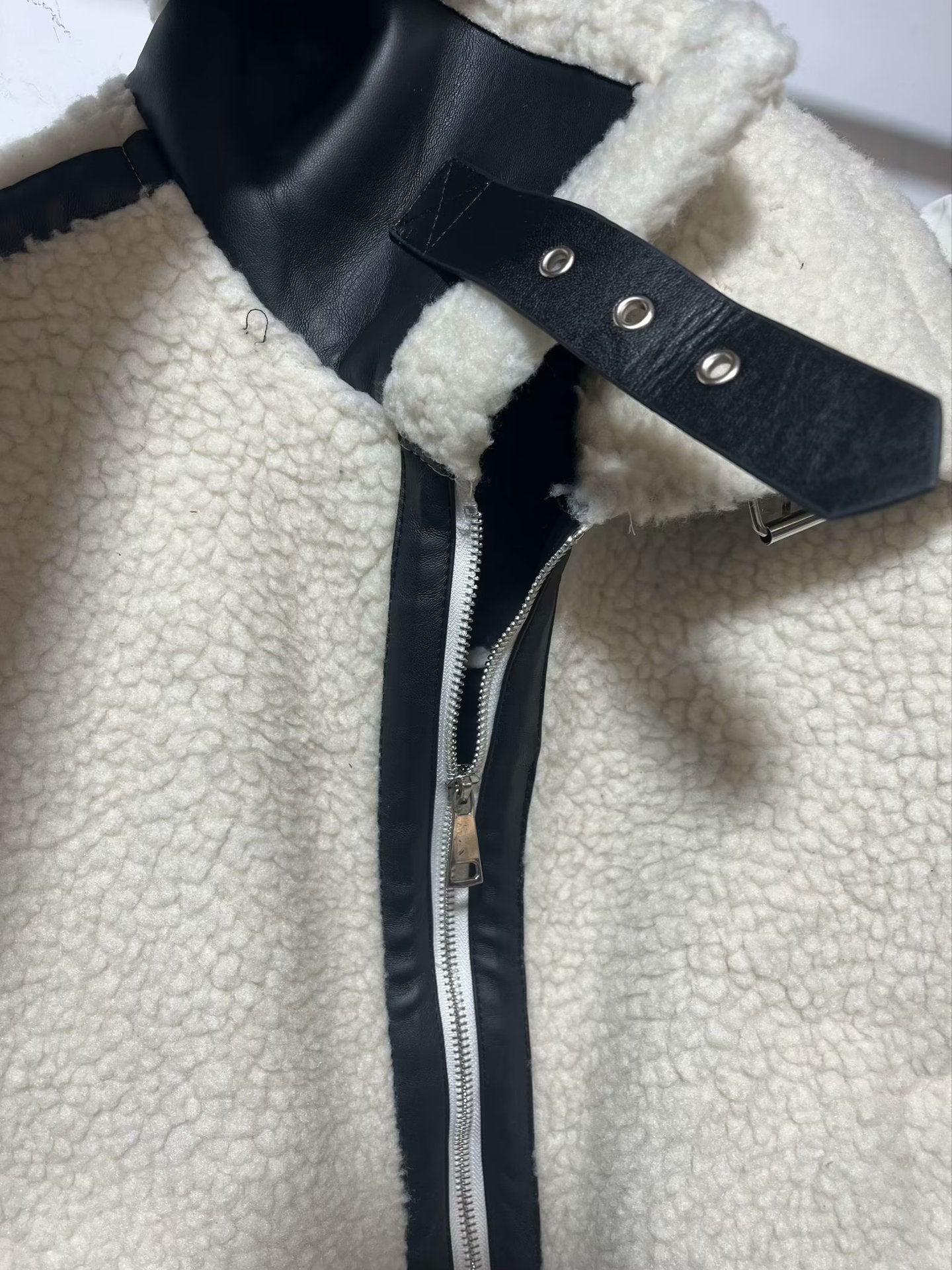 Women autumn and winter lamb wool coat 10