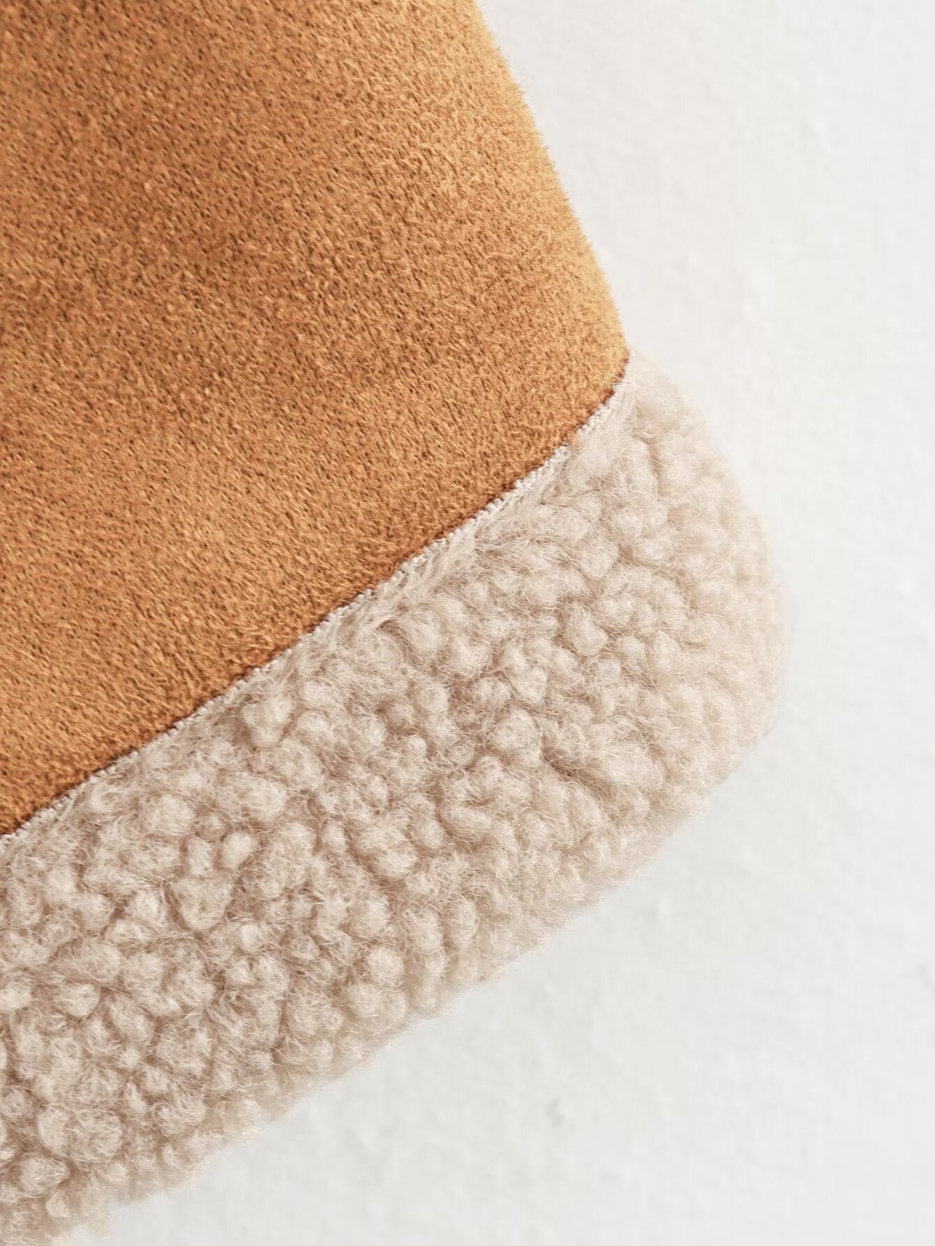 Autumn Winter Women's Woolen Coat Turndown Collar Loose Fur Fleece Jacket 21