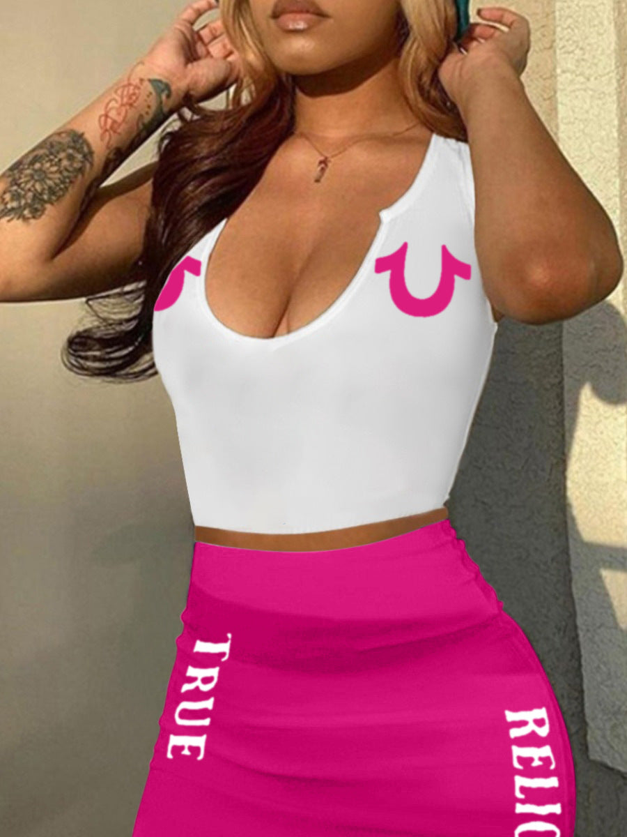 Summer Vest Long Skirt Two-Piece Set 5