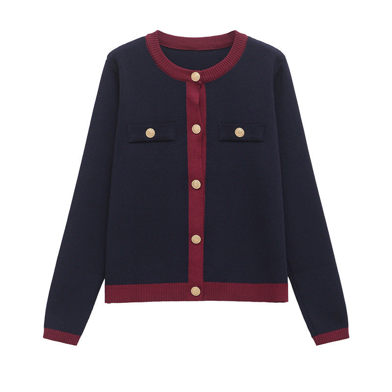 Women Autumn Gold-breasted Knitting Top 5