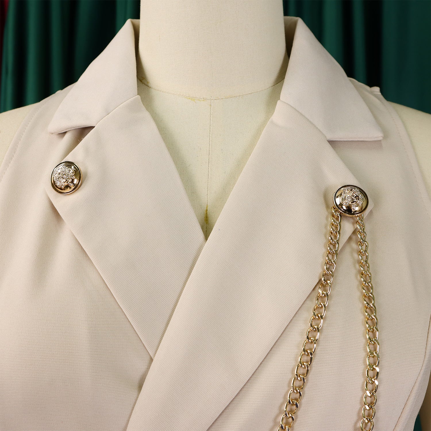 Women's Turndown Collar Sexy Fashion Chain Casual Wide Leg Africa Jumpsuit 16