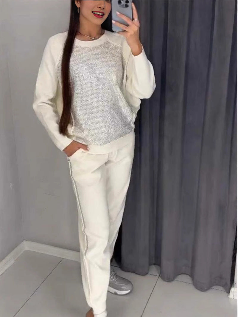 Spring And Autumn Fashion Casual Hooded Two Piece Tacksuits 4