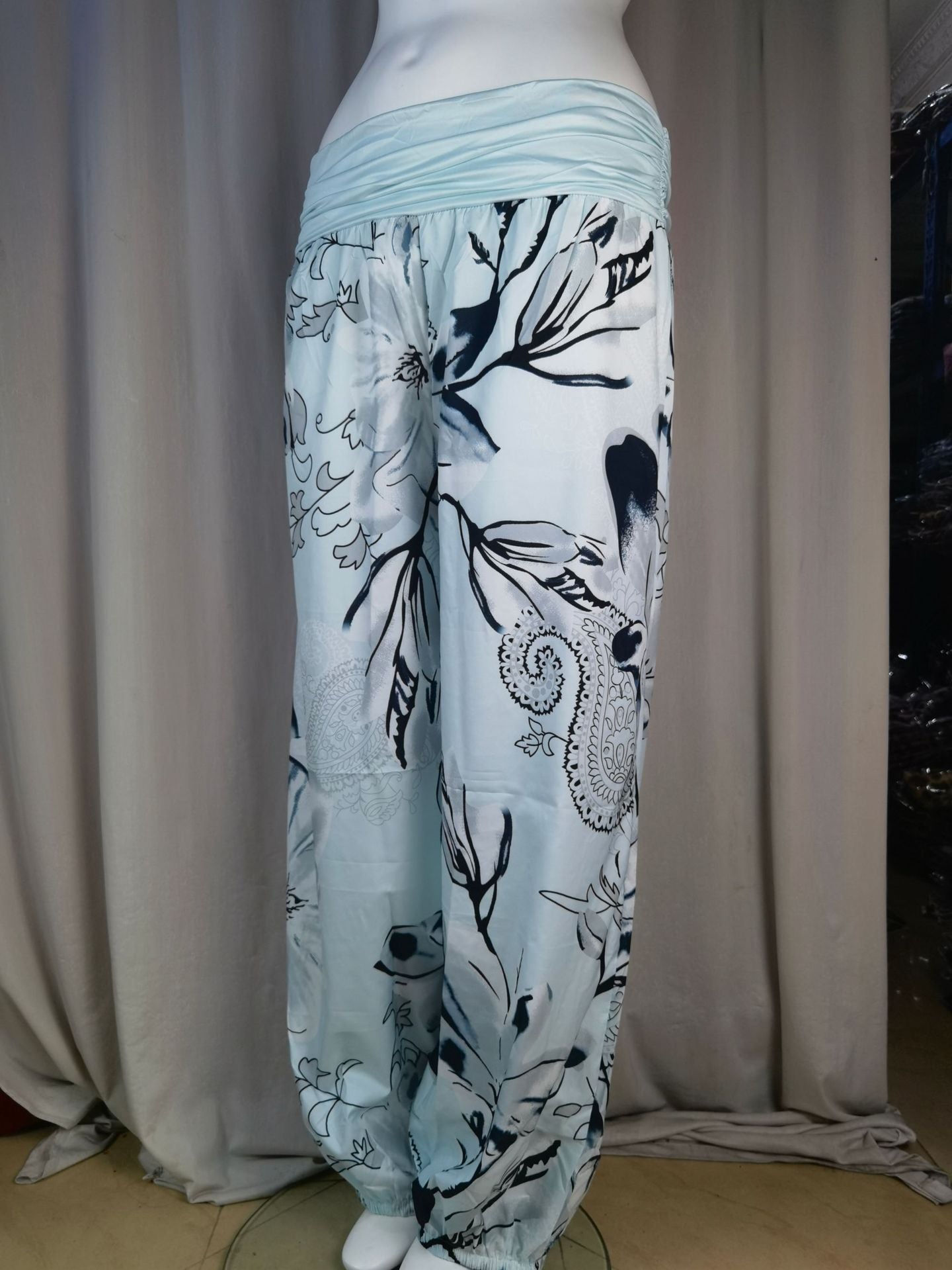 Women Printed Casual Wide-Leg Pants 64
