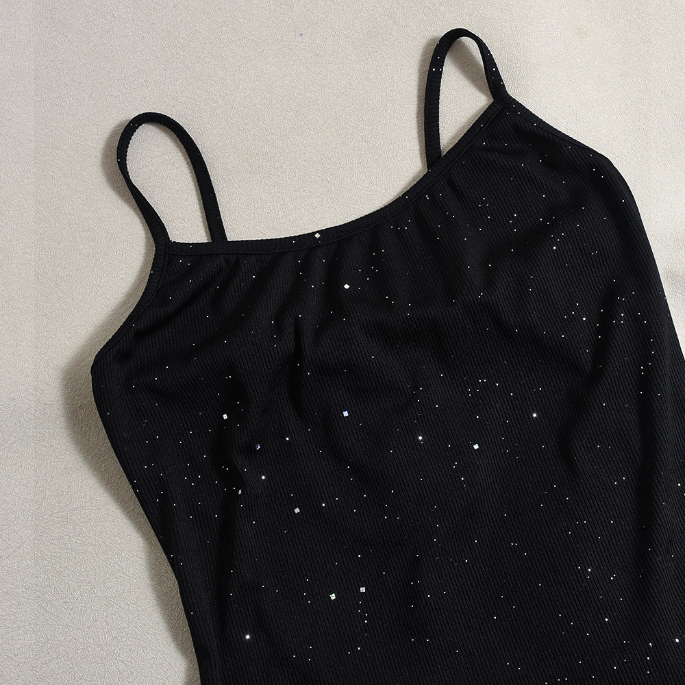 Summer Slimming Lace-Up Low Back Beaded Strap Dress for Women 10