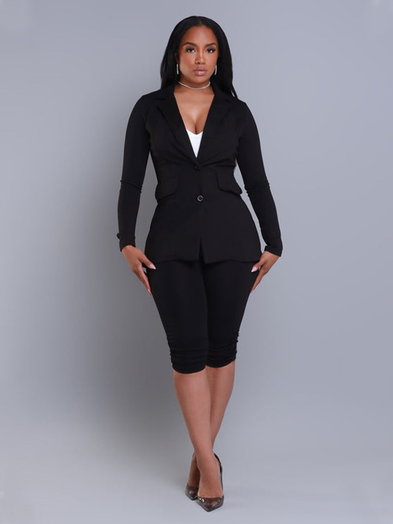 Women Blazer and Shorts two-piece suit 3