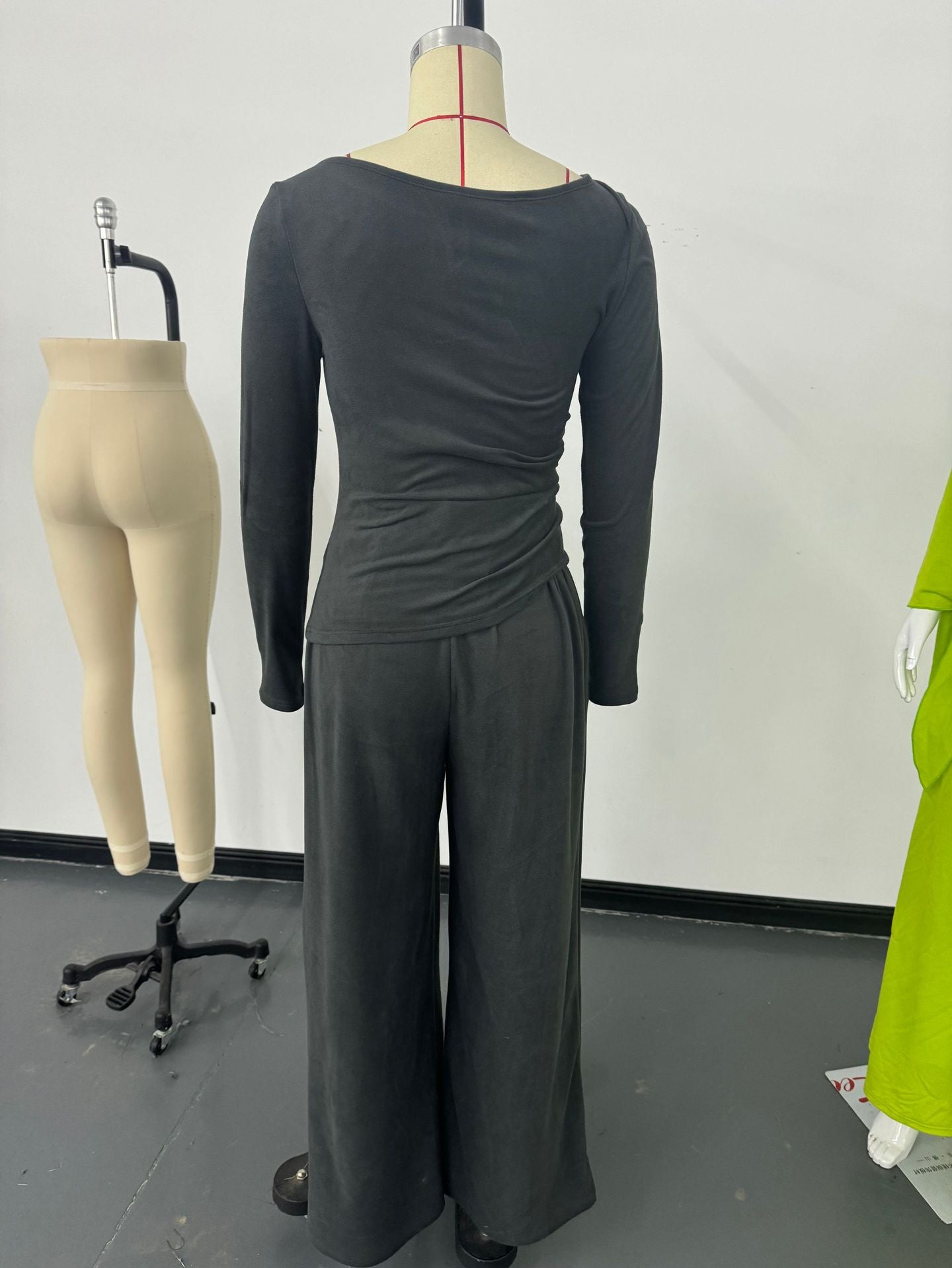 Women autumn and winter two-piece suit solid long sleeve casual wide-leg Pants two-piece suit 14