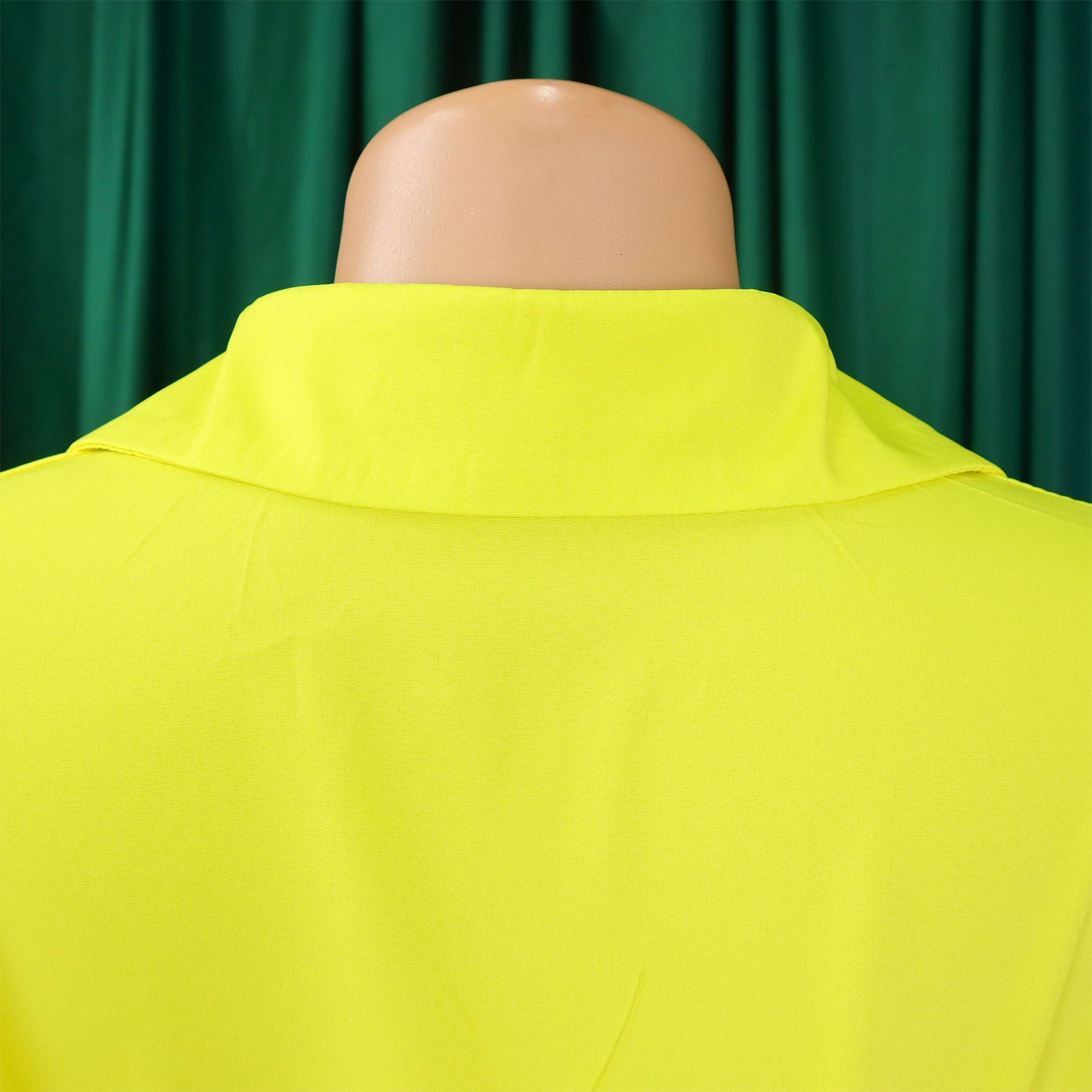 Women's Turndown Collar Solid Color Fashion Loose Casual Button Irregular Shirt Dress 15