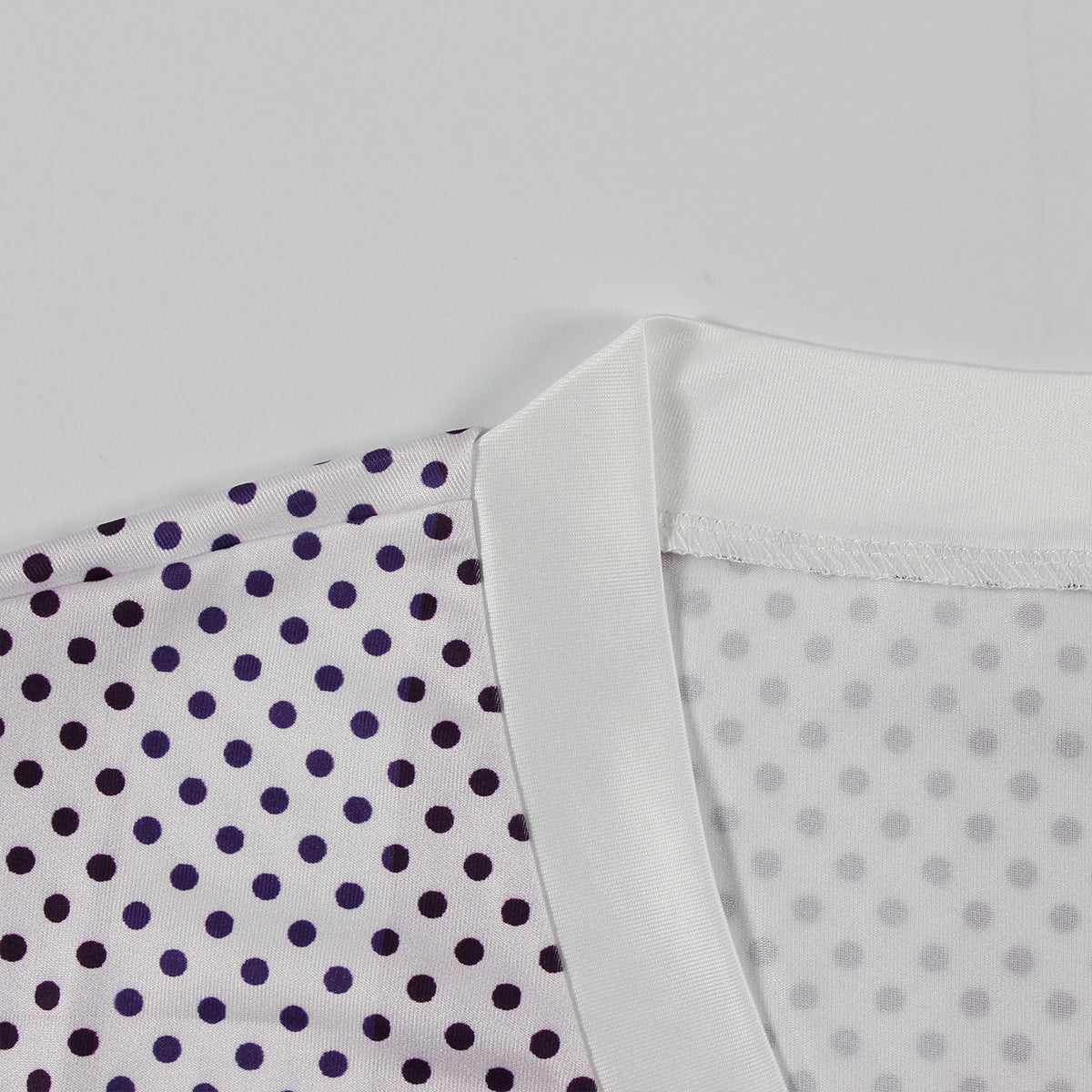 Autumn V-Neck Print Sports Jersey Loose Casual Short Dress 14