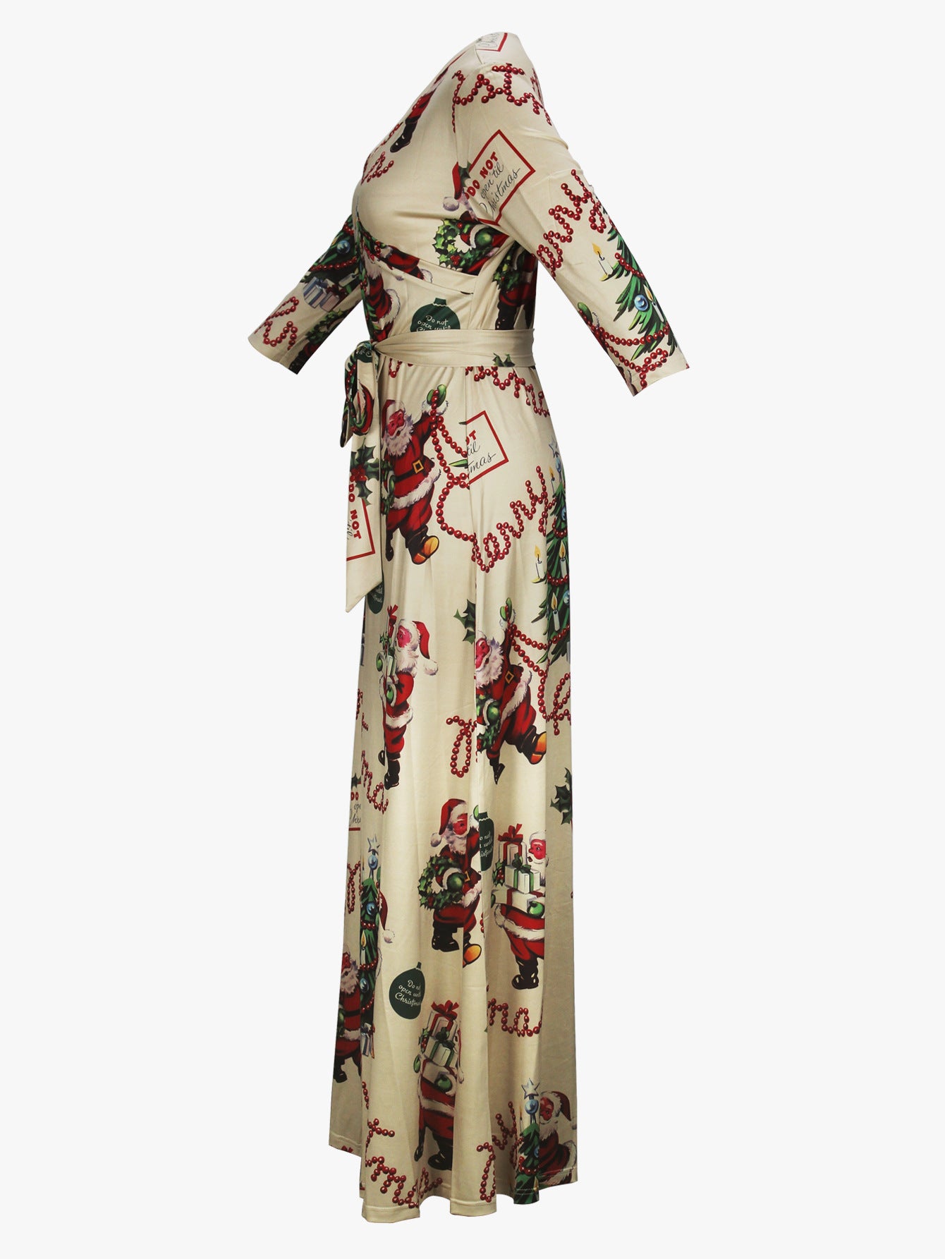 Spring Summer & Autumn Women's Fashion Elegant V-Neck Half-Sleeve Casual Long Dress 21