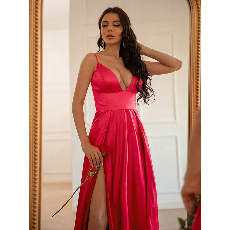 Women Sexy Strapless Slit Formal Party Evening Dress（Processing time need 3-6 days） 6