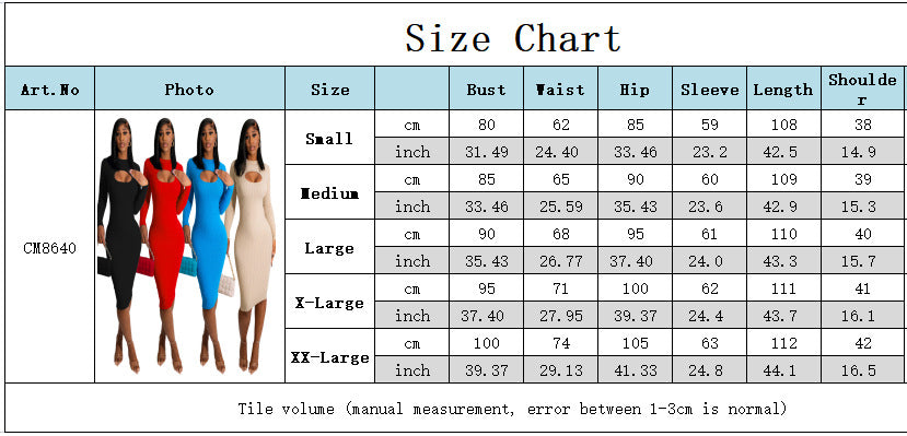 Fall Fashion Knitting Ribbed Slim Cut Out Dress 12