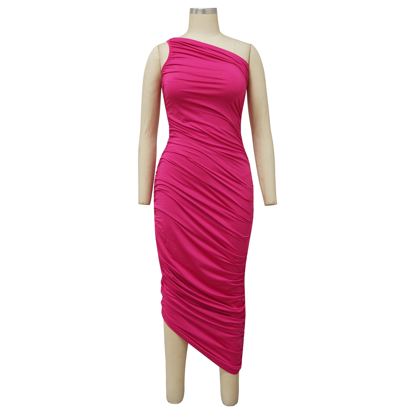 Casual sexy bodycon skirt Slash shoulder slim dress 27