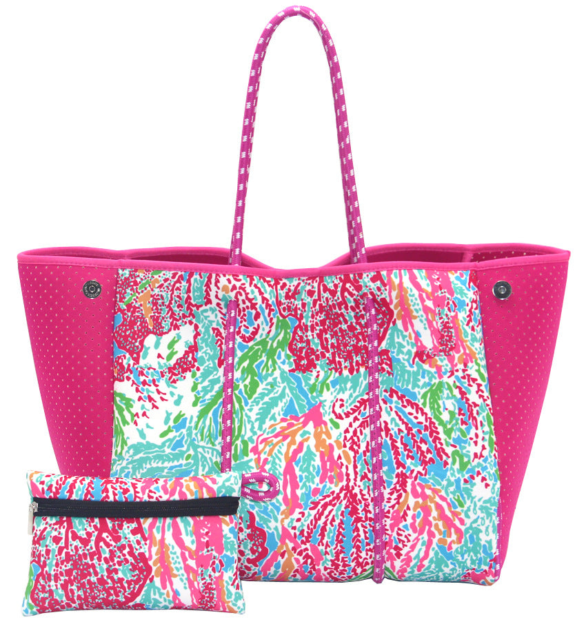 Diving Material Tote Crossbody Shoulder Bag Outdoor Casual Large Capacity Beach Handbag 25