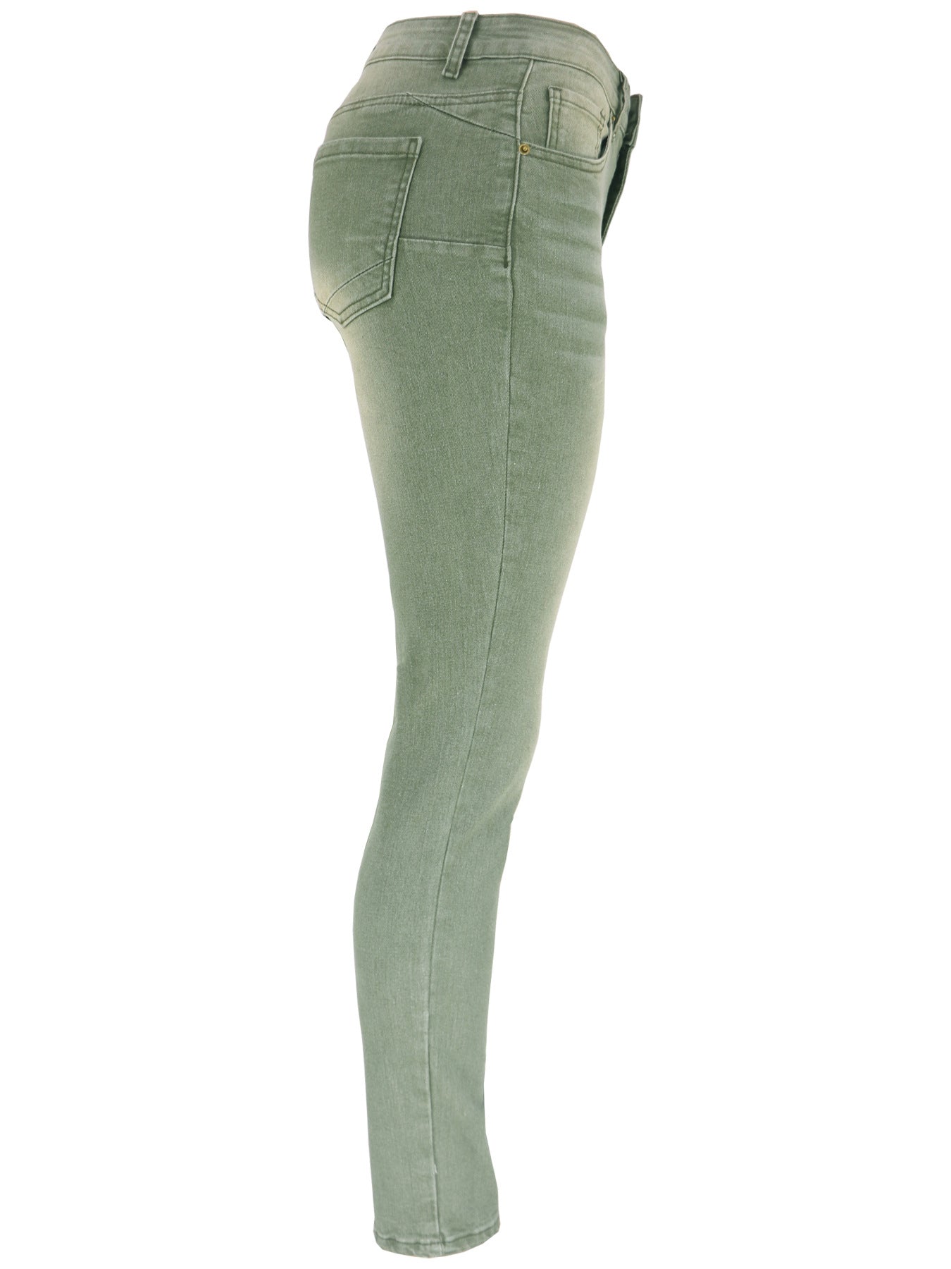 Women's Washed High Waist Denim Pants 17