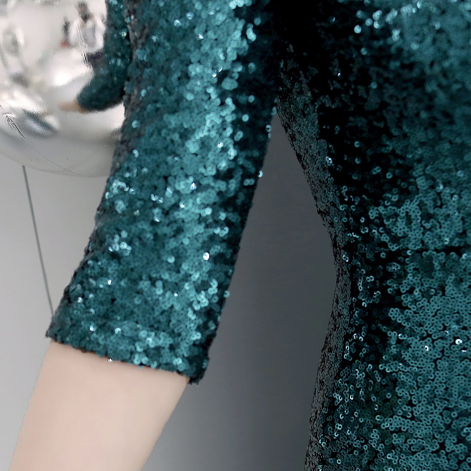 Women Sequin Formal Party Elegant Mermaid Skirt Maxi Evening Dress 18