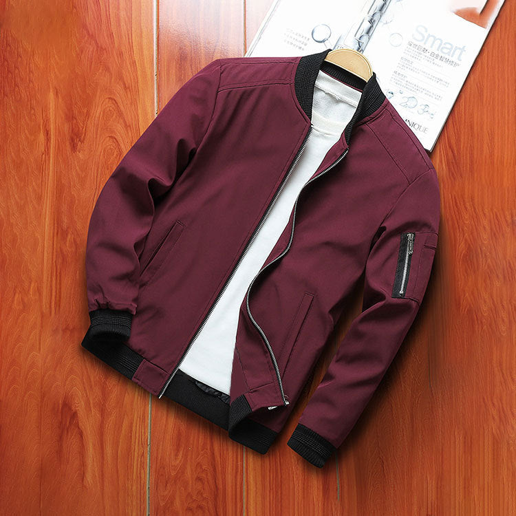 Men's Casual Zip Stand Collar Jacket 8
