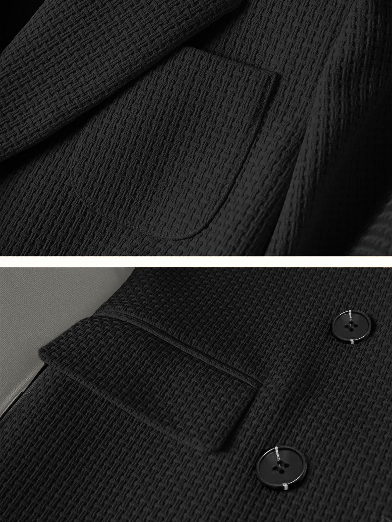 Women Turndown Collar Retro Elegant Career Button Blazer 21