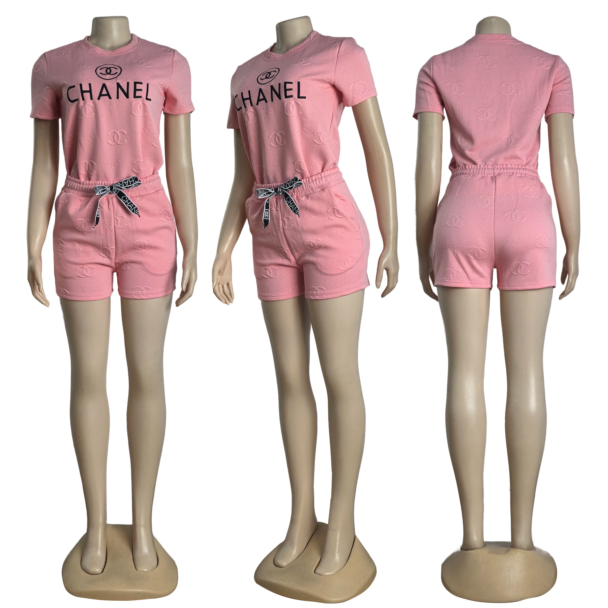 Summer Fashion Casual Sport Solid color two piece shorts set 13