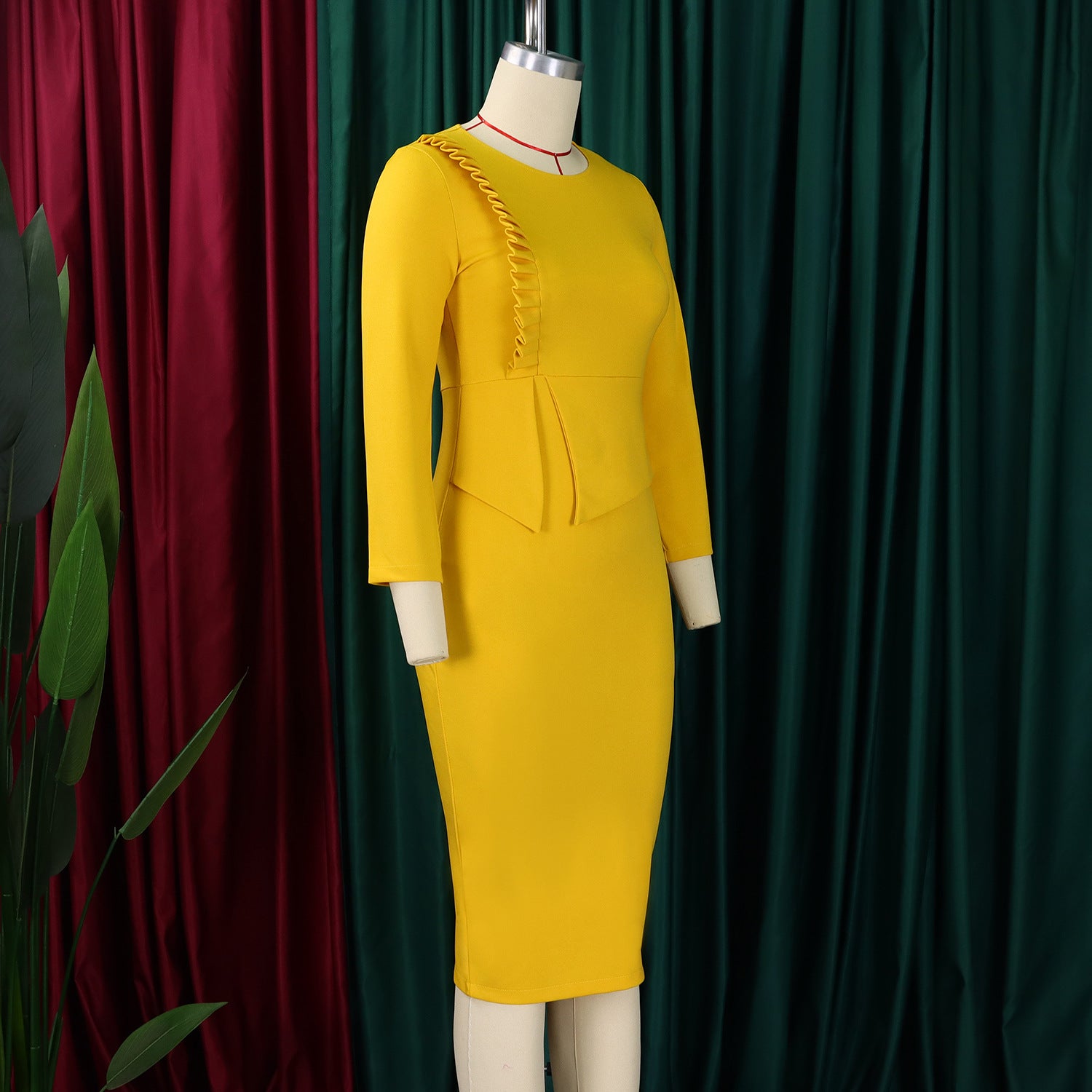 Women's Fall/Winter Chic Elegant Office African Dress 20