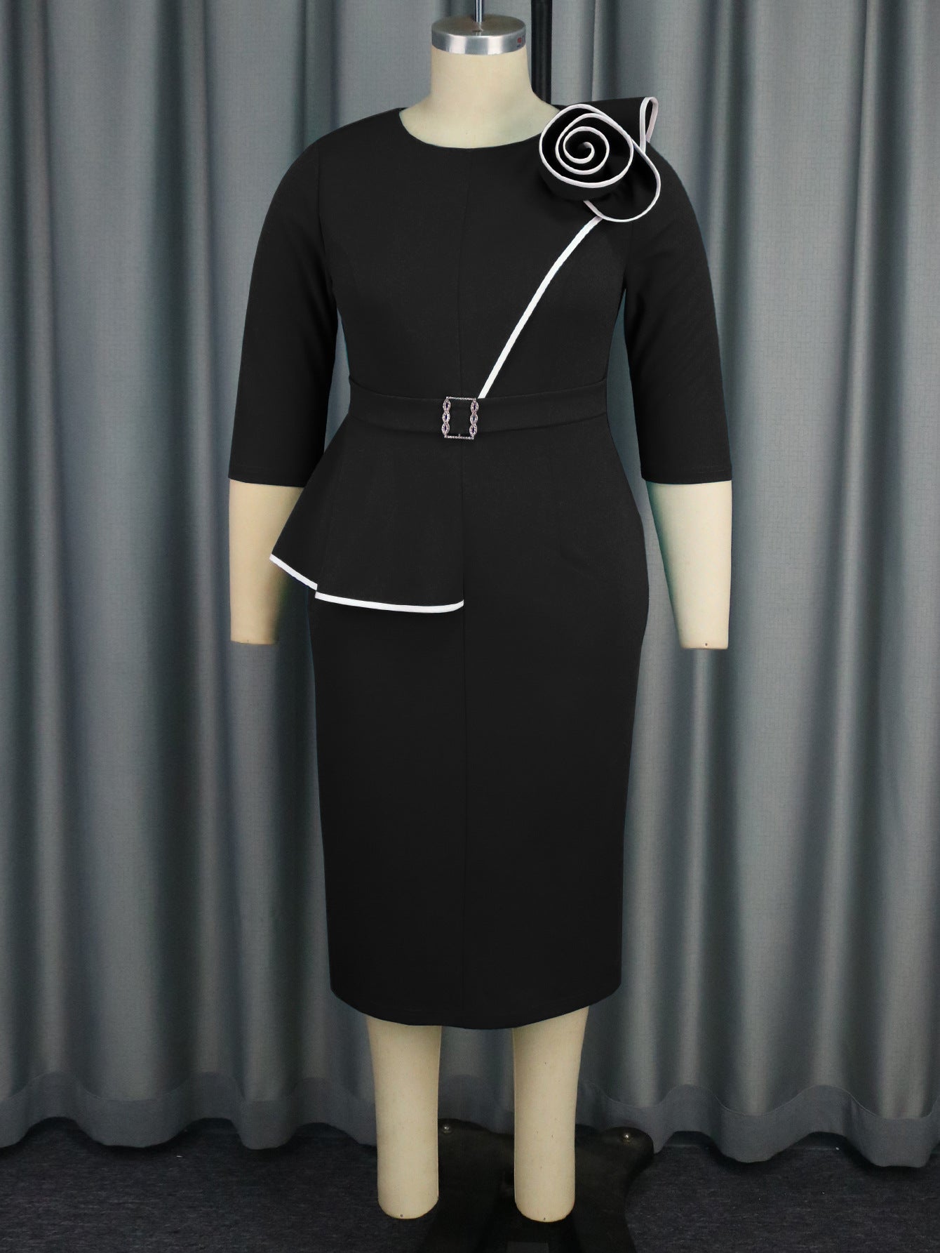 Spring And Summer Fashion Flower High Waist Formal Party Dress 5