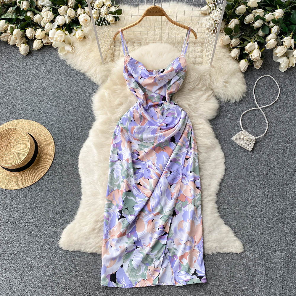 Women Summer Printed Bodycon Strap Dress 3