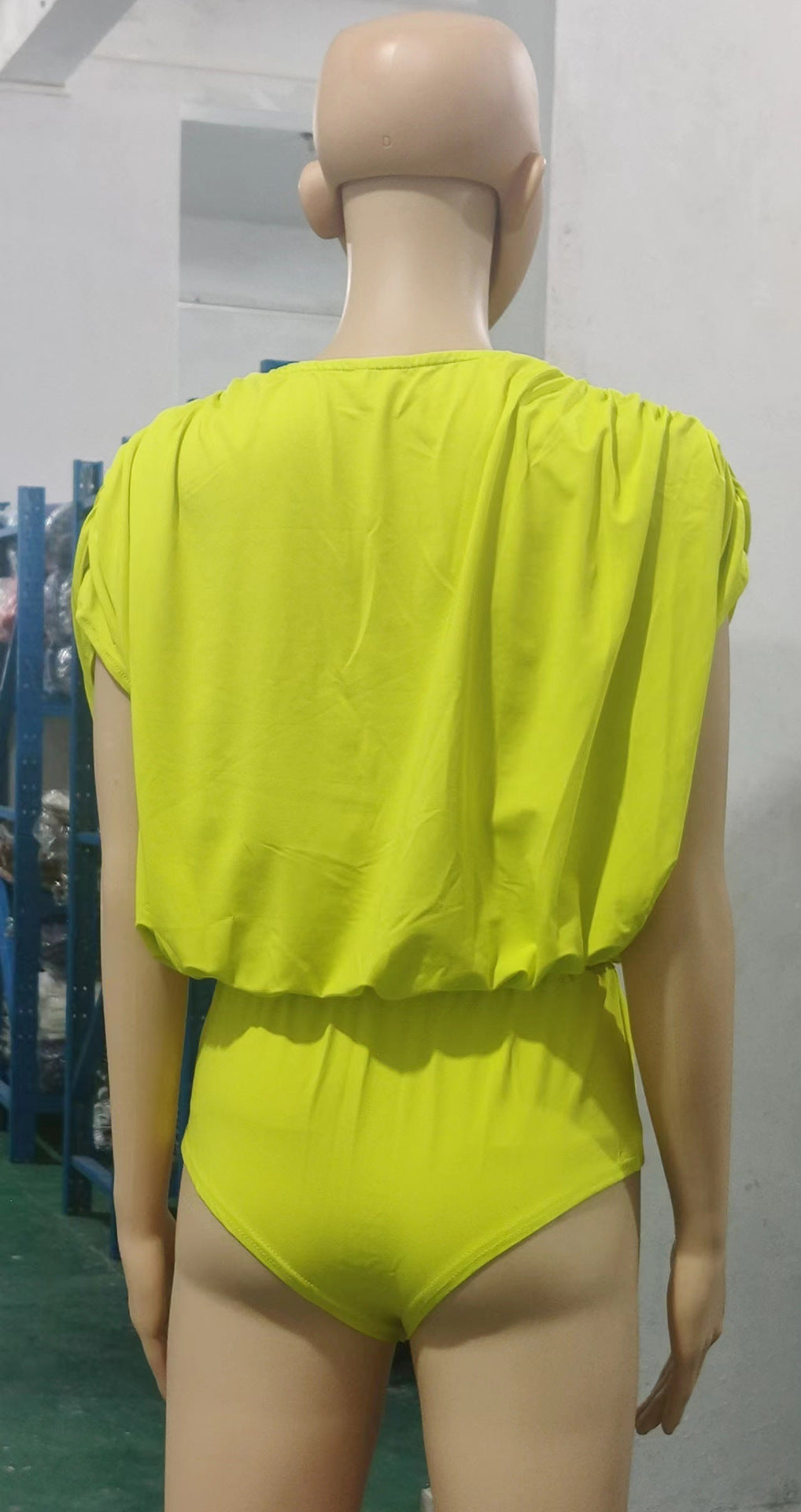 Women's Spring Summer Solid Bat Sleeves Top Print Wide Leg Pants Two-Piece Set 20