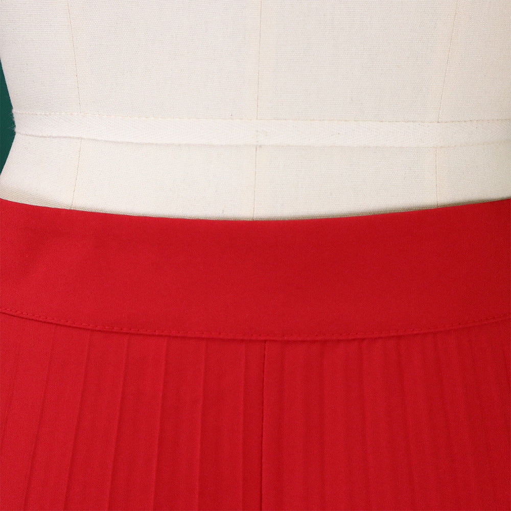 Ladies Summer Fashion Chic Pleated Pants High Waist Wide Leg Pants 30