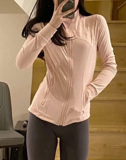 Slim Yoga Wear Sports Casual Fitness Jacket Women's Outdoor Sun Protection Top 12