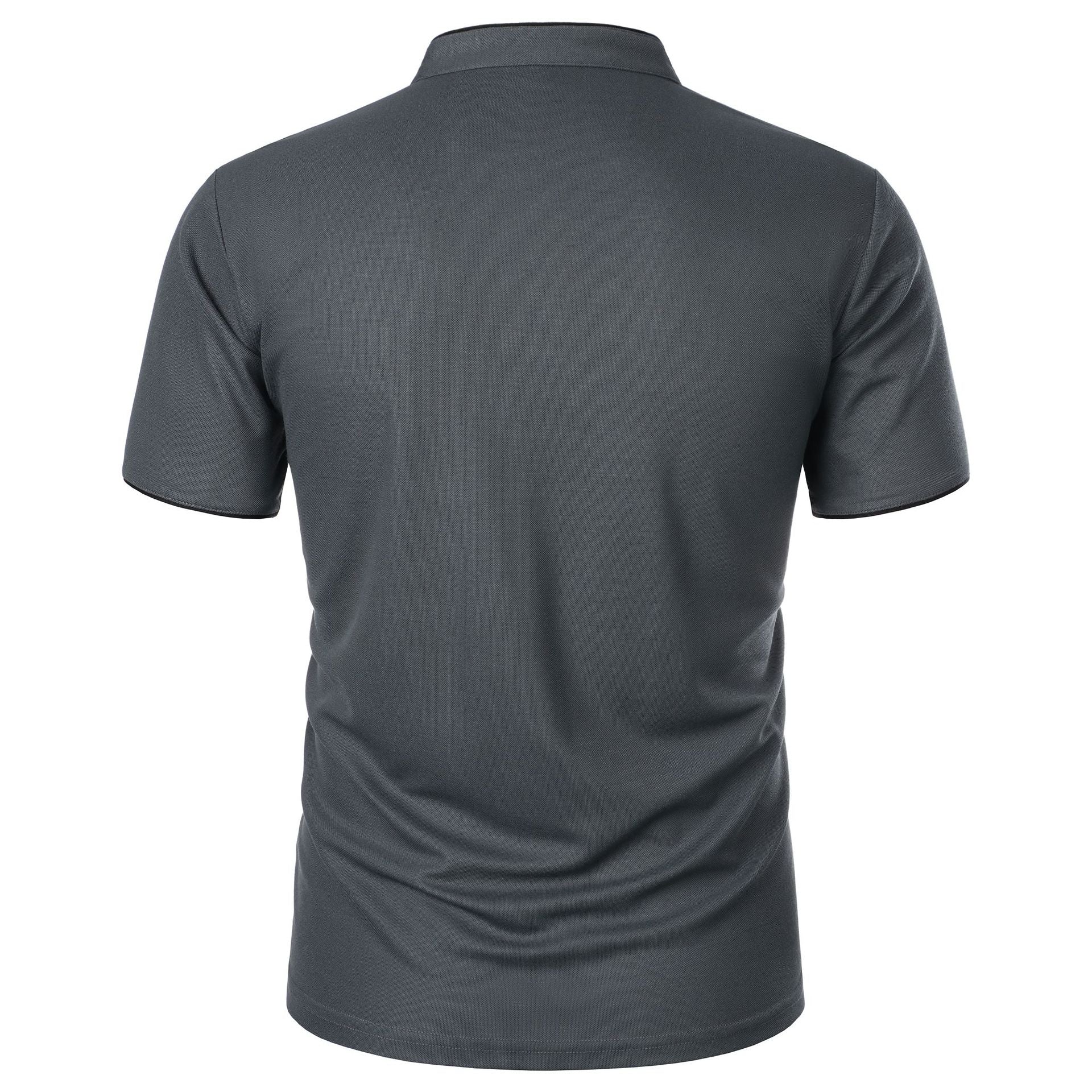 Men's Summer Solid Short Sleeve Polo T-shirt 24