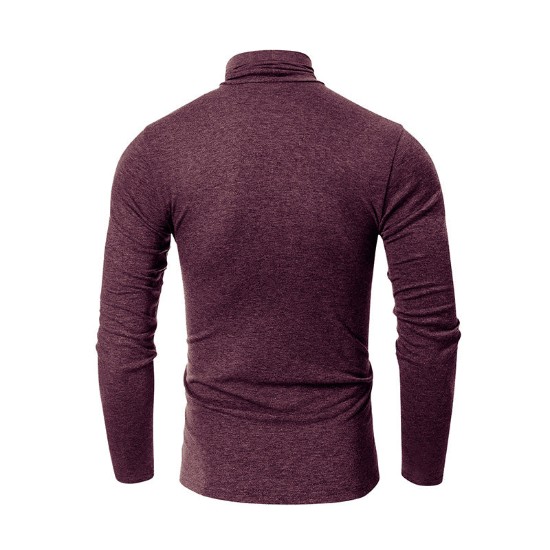 Men's Fall and Winter Turtleneck Basic Long Sleeve T-Shirt 56