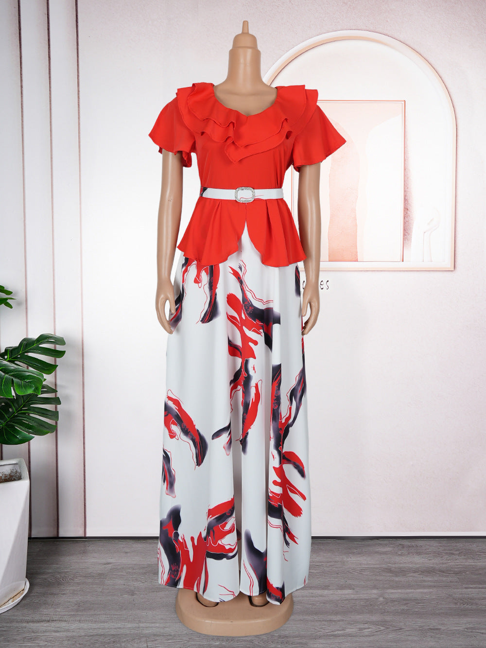 Plus Size African Women Spring Summer Dress 7