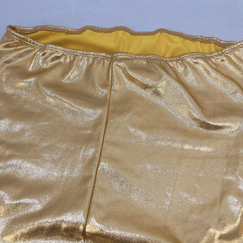 Women's Autumn And Winter Metallic Sexy Straps Tight Fitted Jumpsuit 15