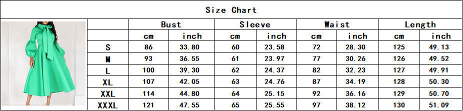 Women's Puff Sleeve Bow Tied High Waist A-Line Party Dress 17