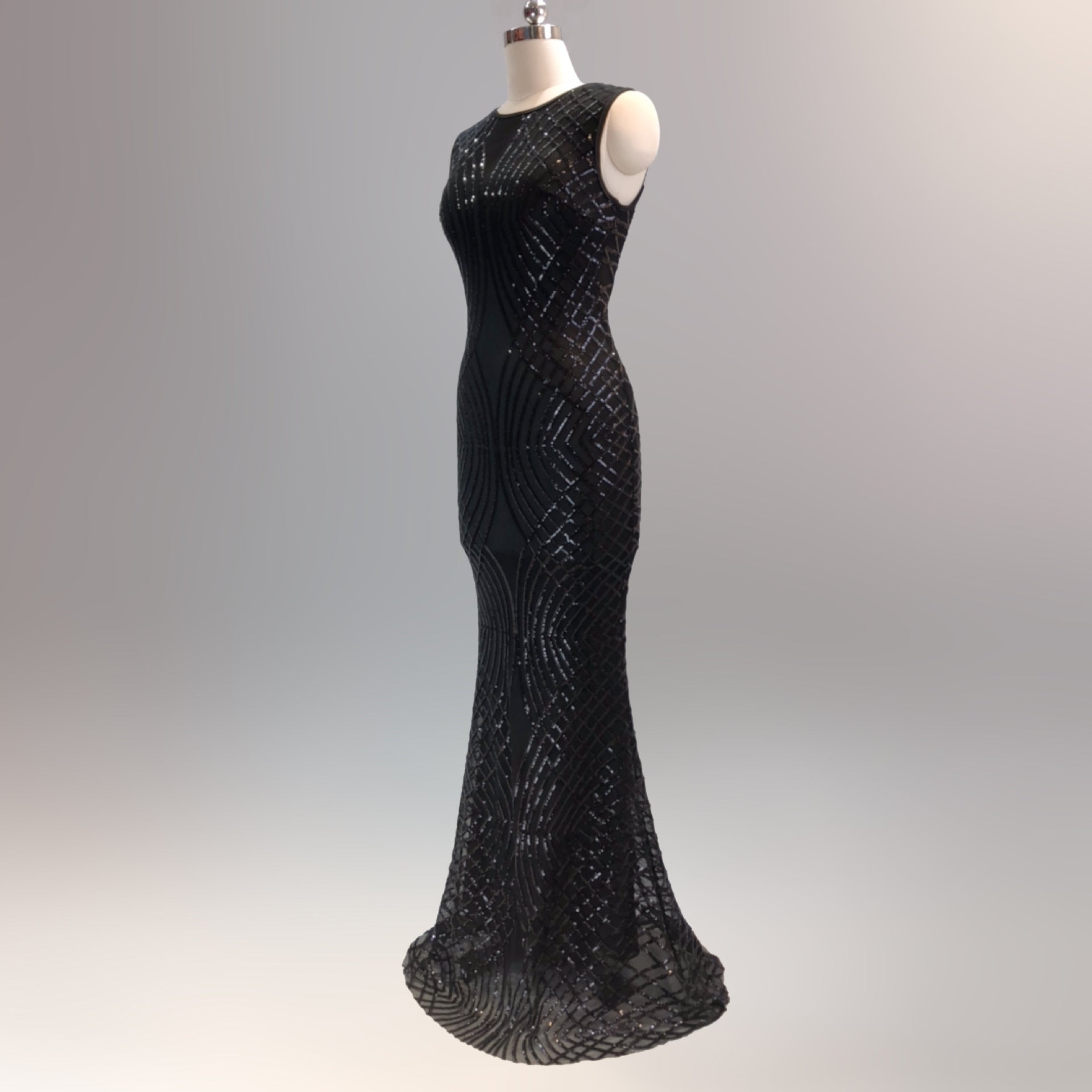 Celebrity matching evening dress sequins fish tail dinner party dress 14