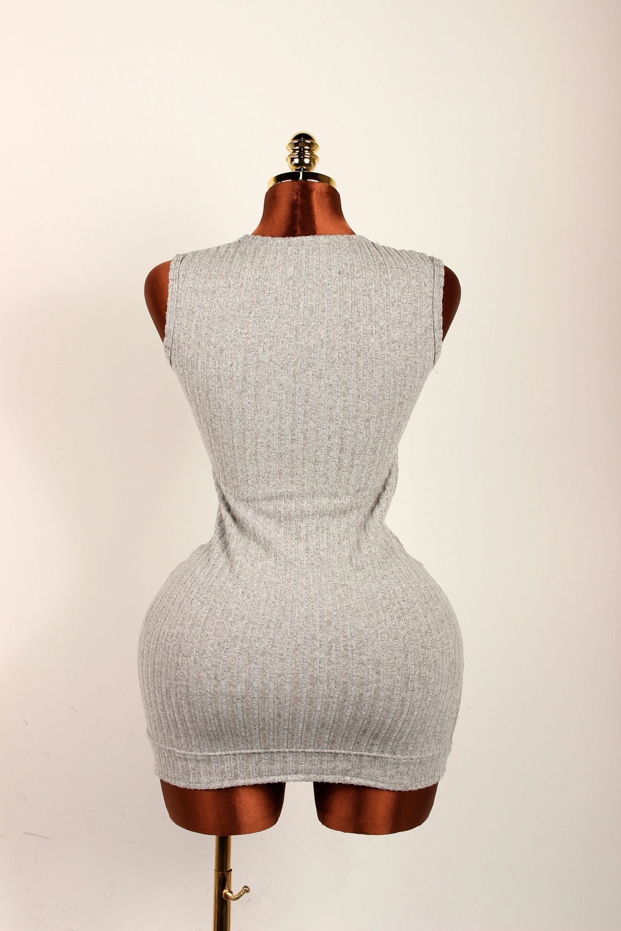 Stylish Solid Color Stretchy Cut-Out Bodycon Mini Dress 9
