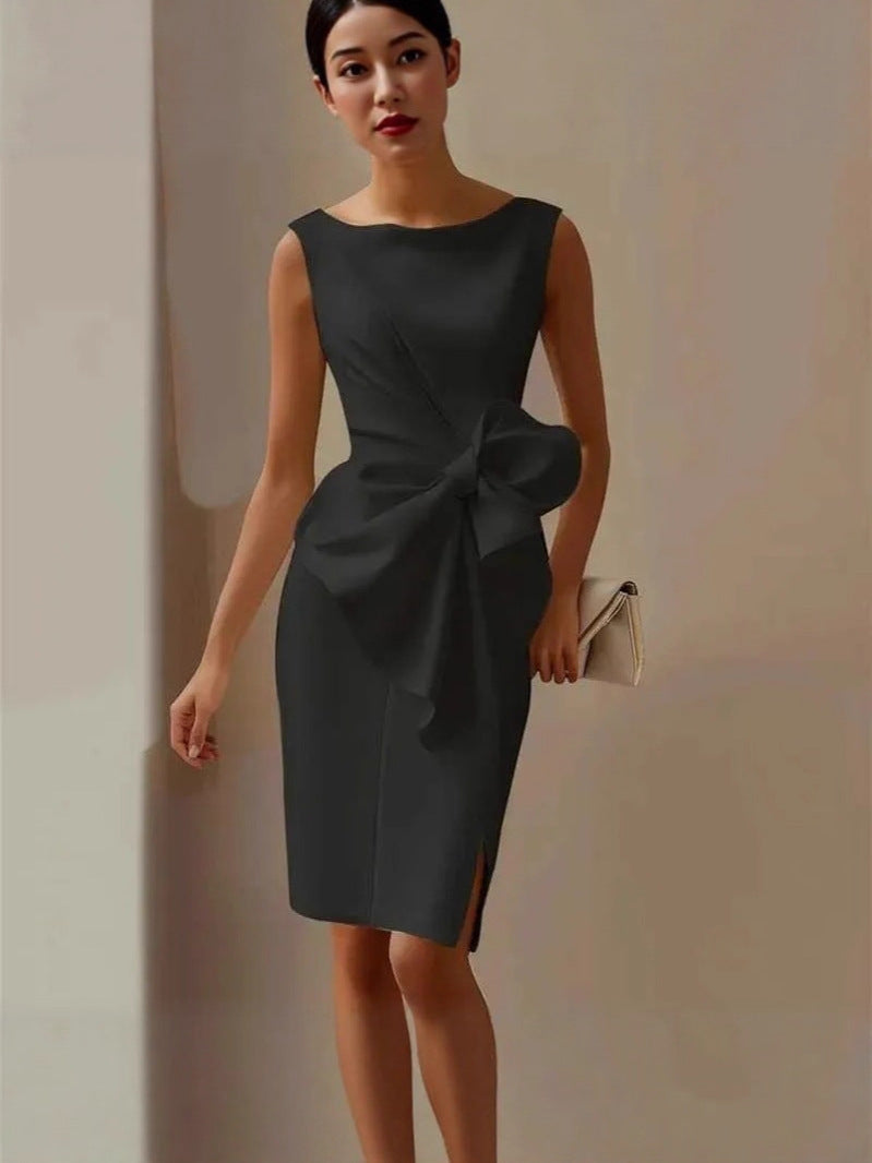 Spring Summer Fashion Sexy Sleeveless Low Back High Slit Dress 4