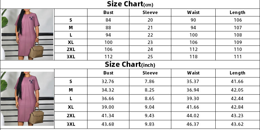 Women's fashion chic elegant solid color loose plus size African dress 10