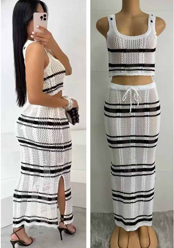 Holidays Maxi Dress Sexy Hollow-Out Knitted Beach Dress