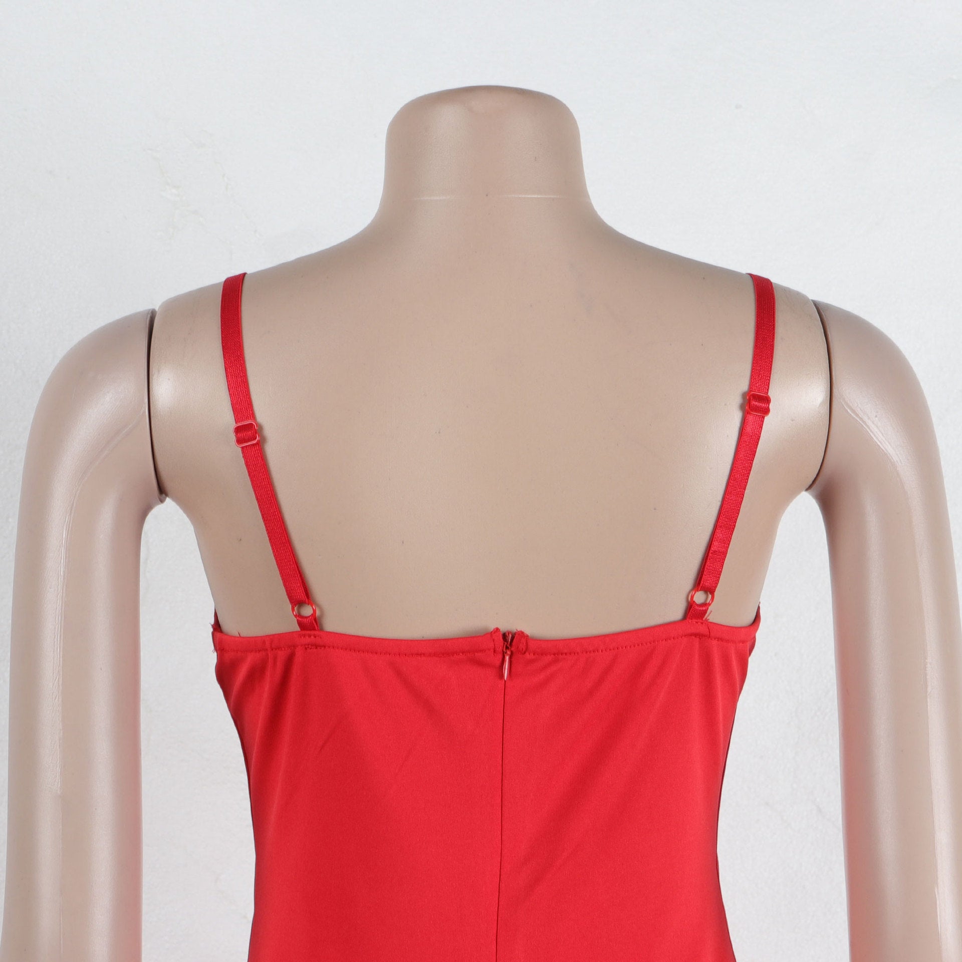 Sexy Bow-Embellished Beaded Slit Strap Bodycon Dress 37