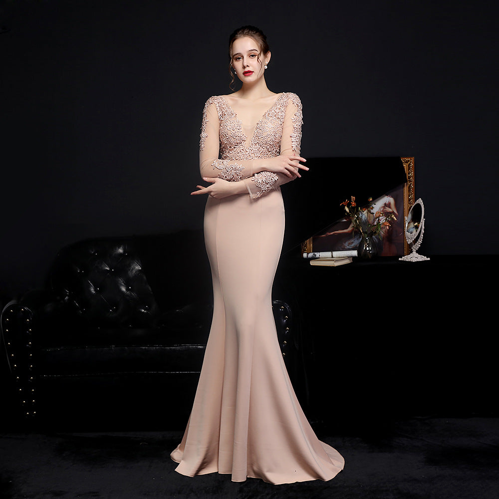 Plus Size Beauty Costume Formal Party Mermaid Evening Dress 5