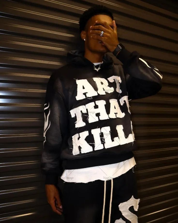 Trendy Embroidery Oversized Hoodie Y2K Street Hip-Hop Tops