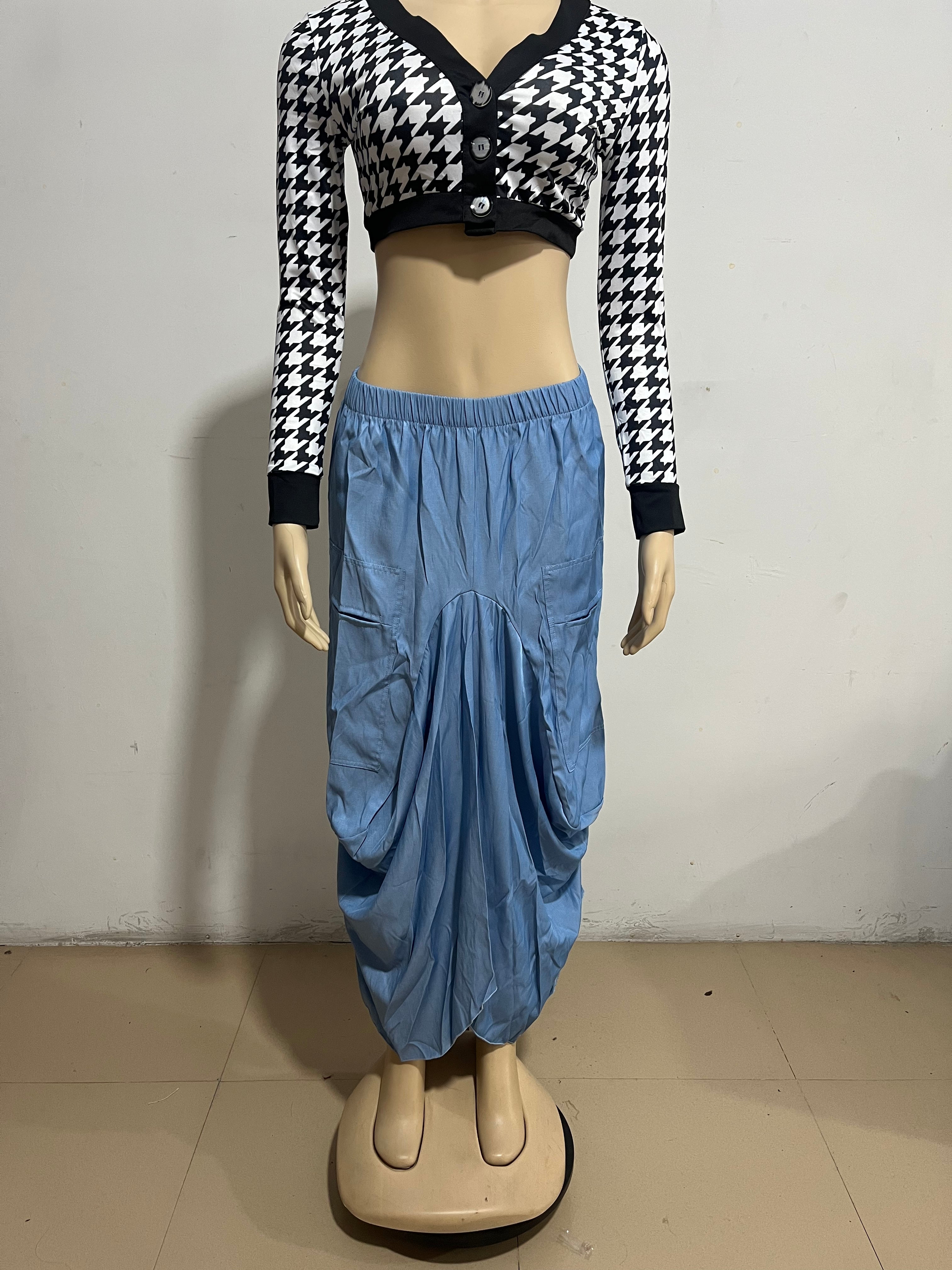 Women's Clothing Women's Style Street Trend Big Pockets Irregular Skirt 8