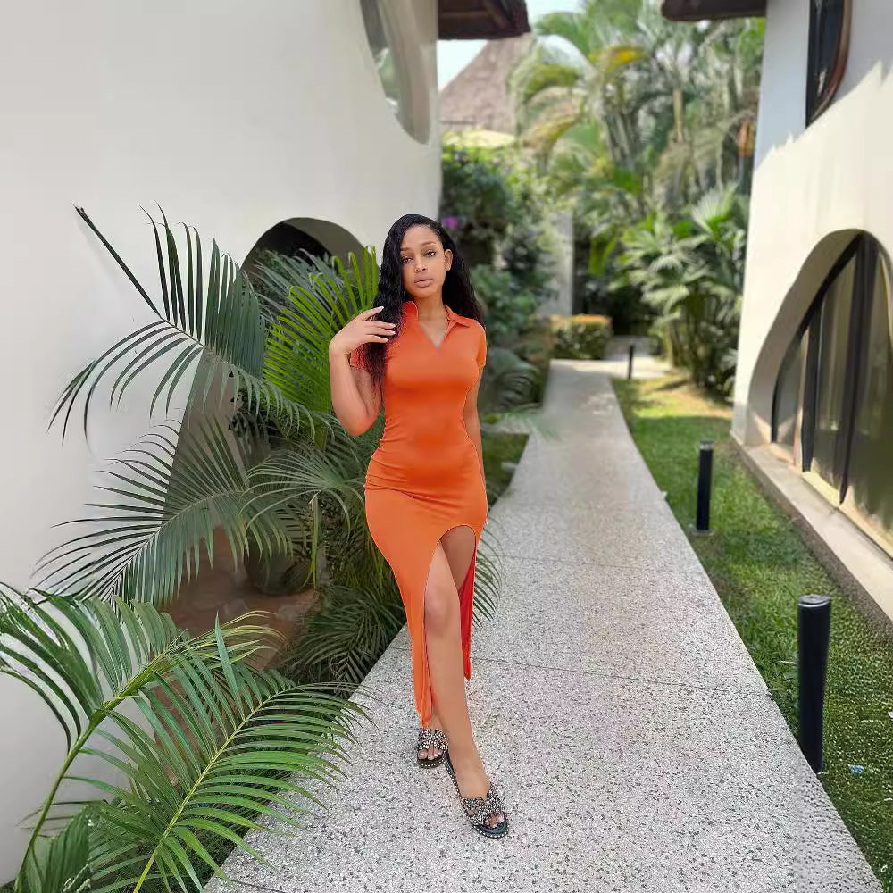 Summer Women slit sexy dress 5