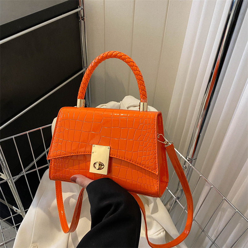 Popular Winter Retro Small Bag Women's Casual Textured Shoulder Messenger Bag 7