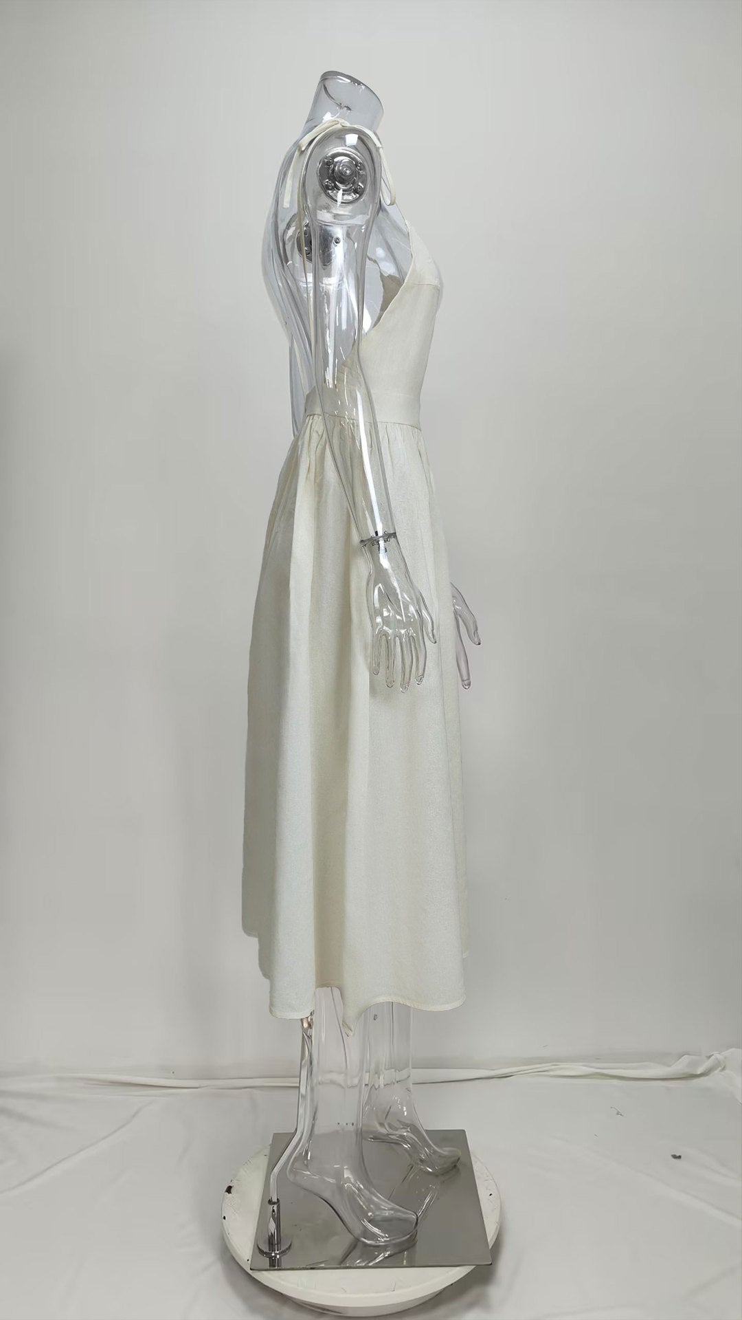 Women Spring elegant sexy Lace-Up Backless suspender dress 14