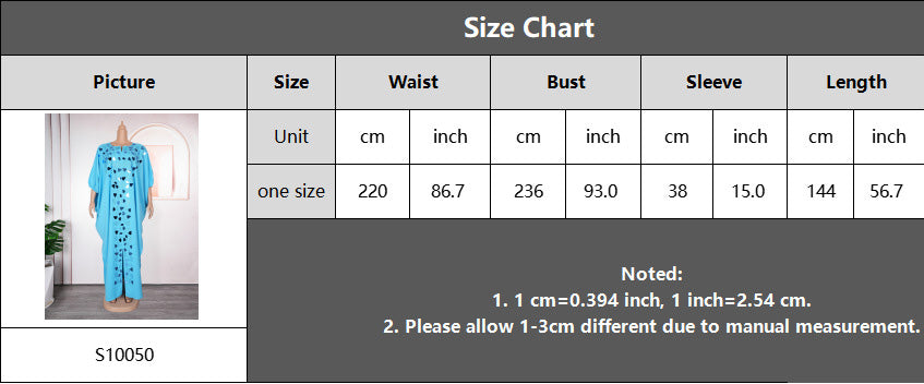 Beaded Long Dress African Women Plus Size Loose Robe 11