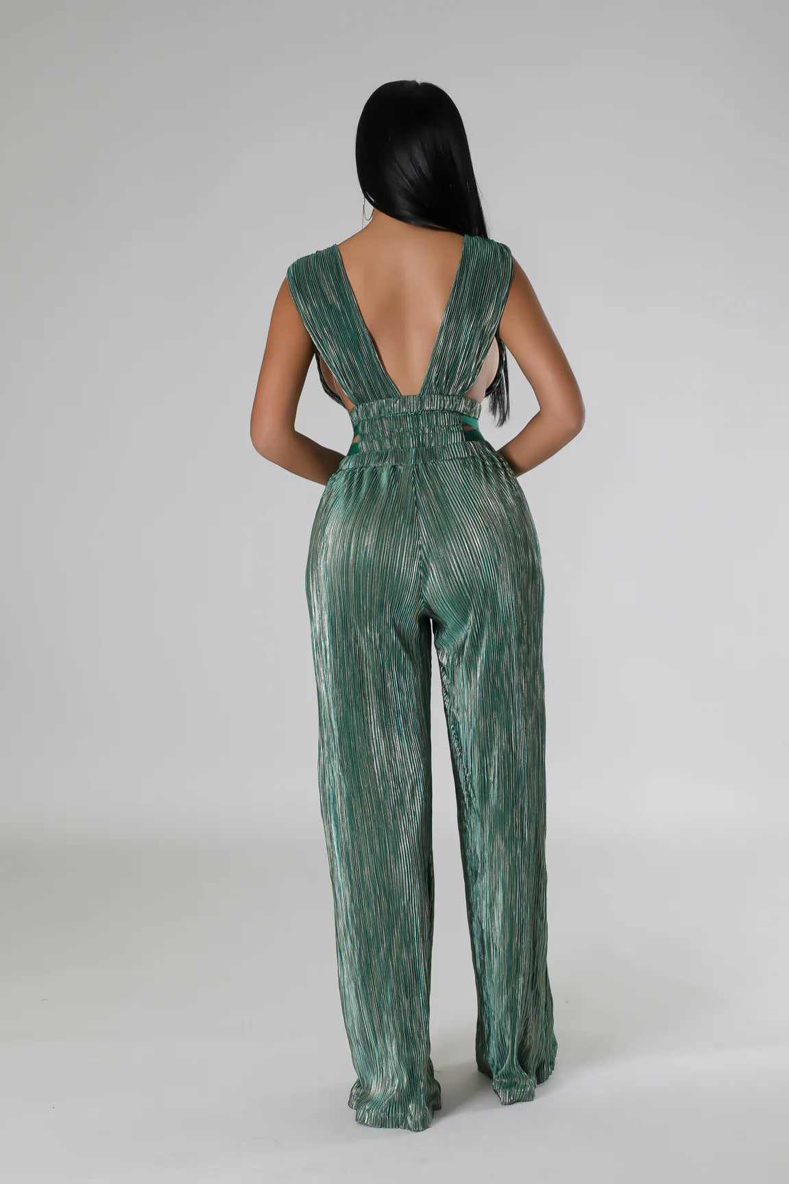 Women's V-Neck Sexy High Waist Tight Fitting Jumpsuit 18