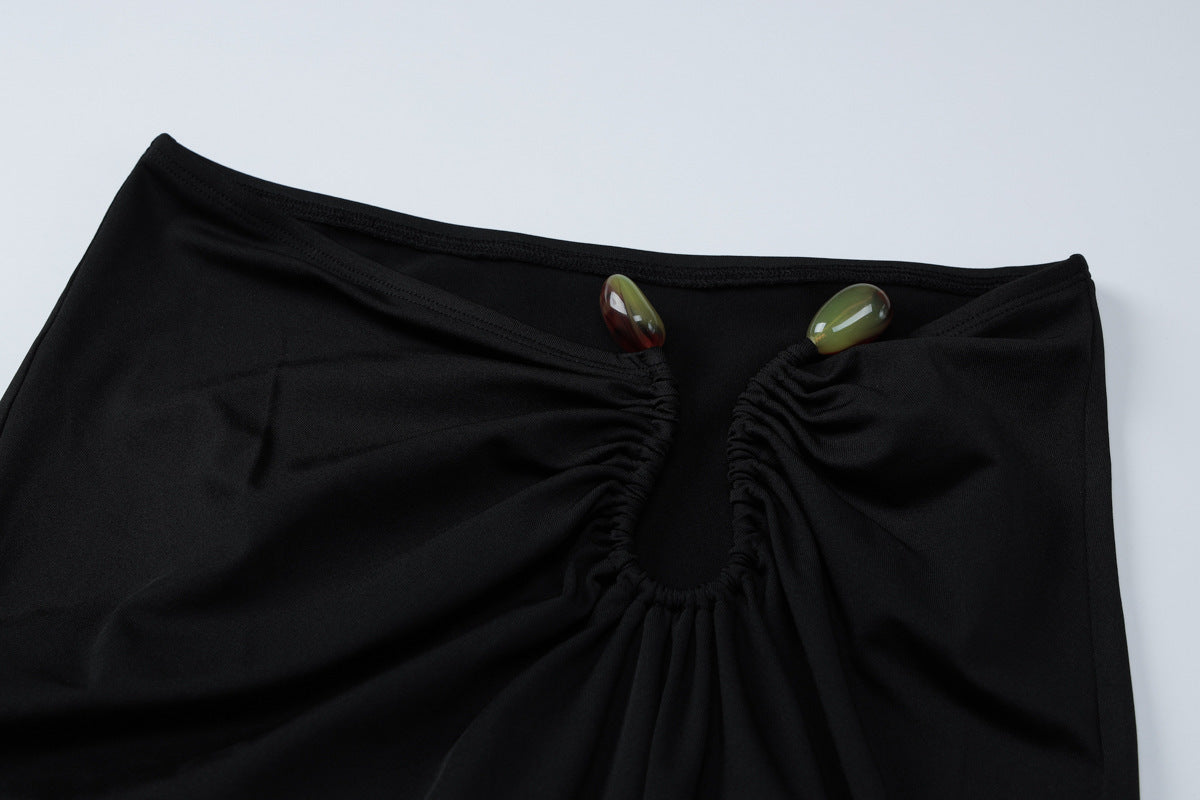 Autumn Winter Women's Fashion Crop Long-Sleeved Top Slim Skirt Two Piece Set 16